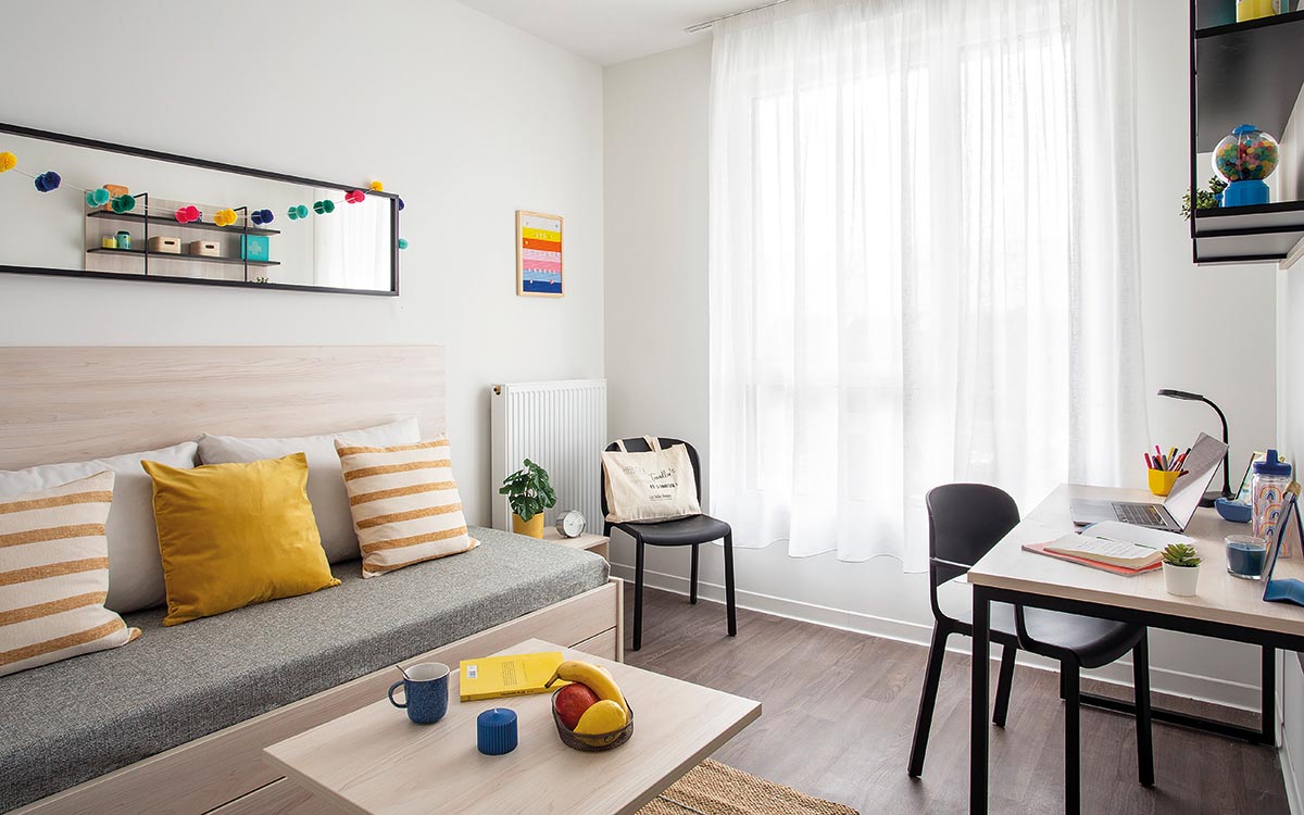 Studio meublé dans la résidence Bord'Oh à Bordeaux Bastide-Niel — photo Les Belles Années